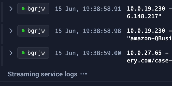 Logs Status Indicator